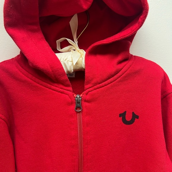 True Religion Red Kids Hoodie with Black Details - Picture 8 of 10